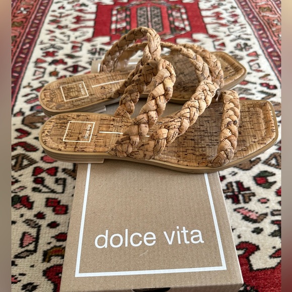 Braided strap cork flat slides by Dolce Vita size 7.5 - Picture 2 of 8